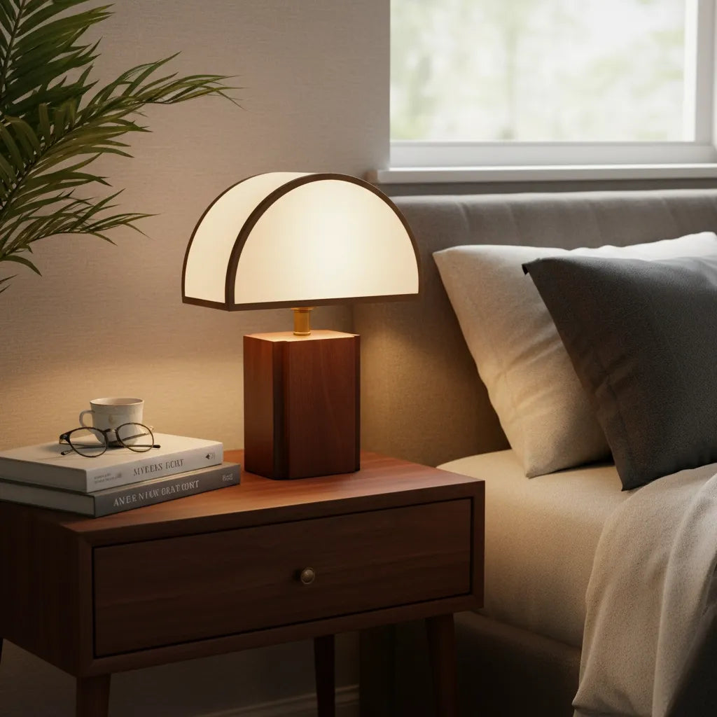 Lampe Champignon Bois