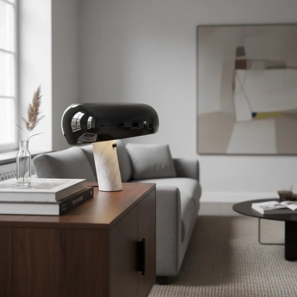 Lampe Champignon Marbre