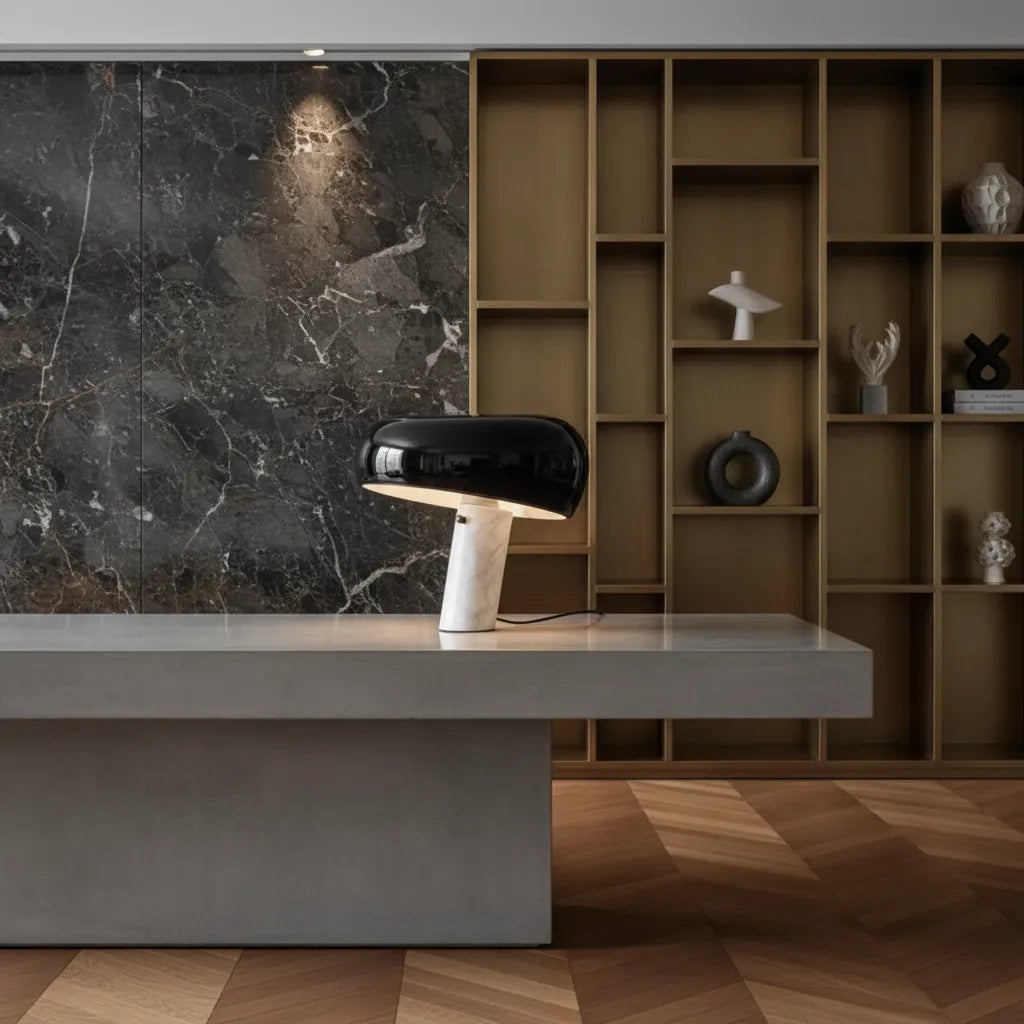 Lampe Champignon Marbre