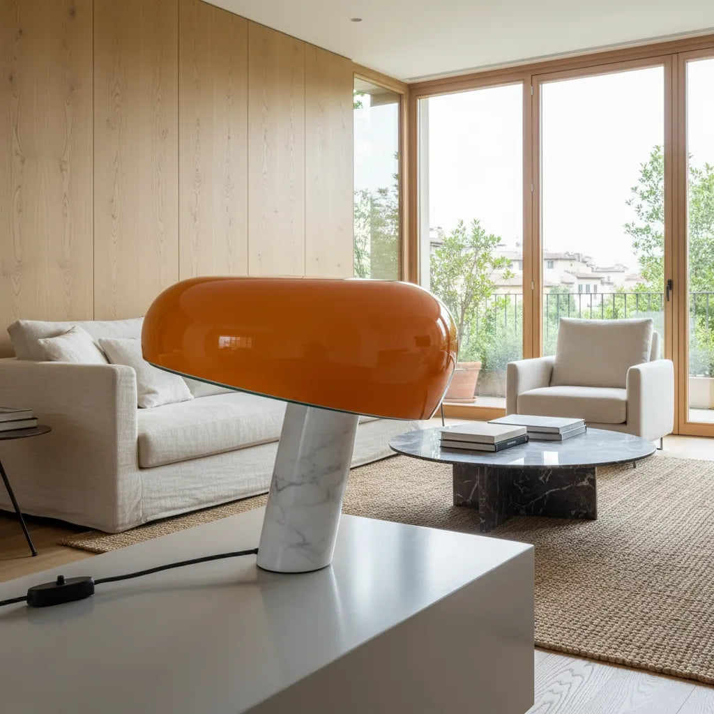 Lampe Champignon Marbre