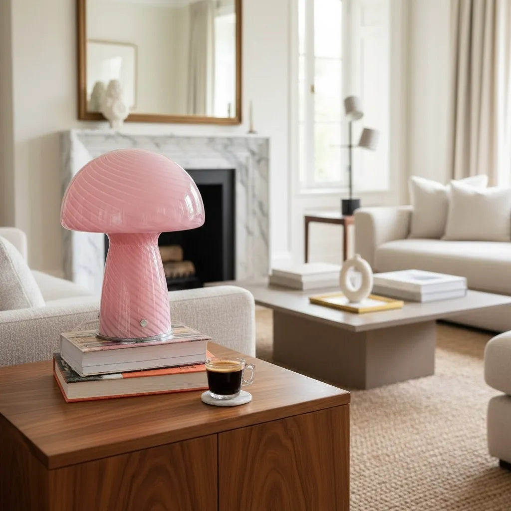 Lampe Champignon Verre