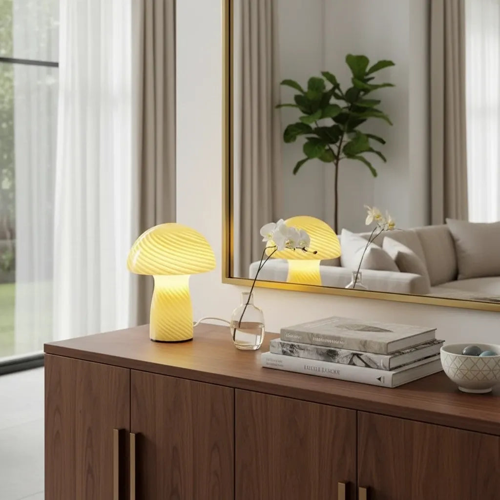Lampe Champignon Verre