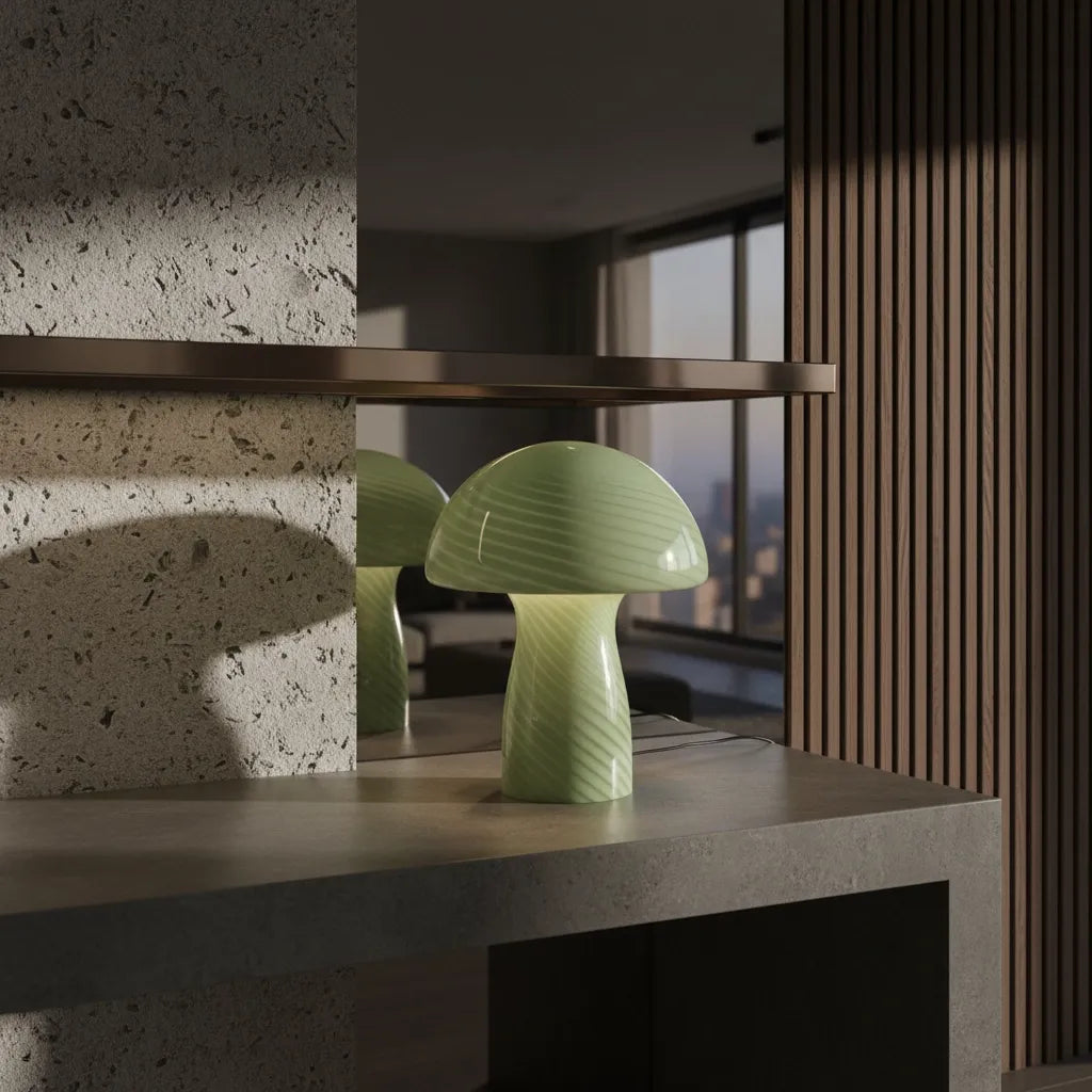 Lampe Champignon Verre