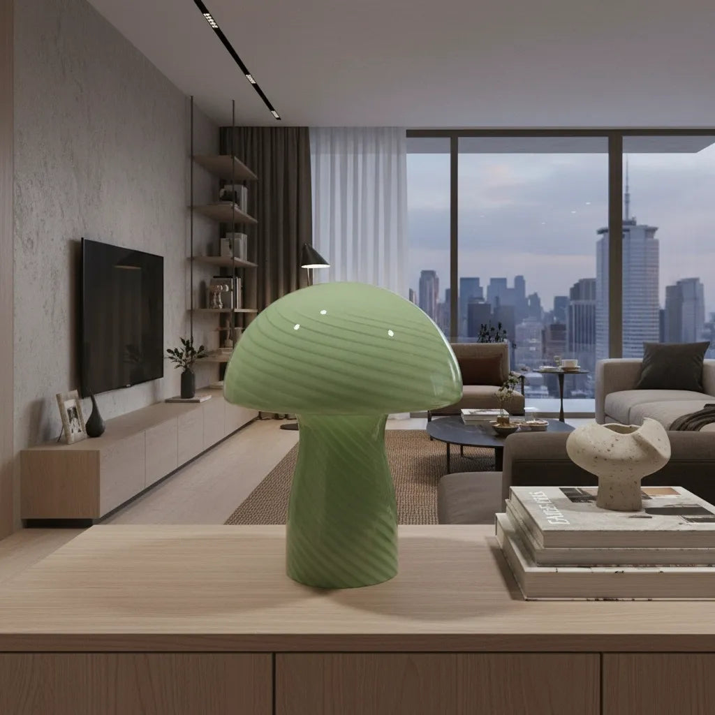 Lampe Champignon Verre