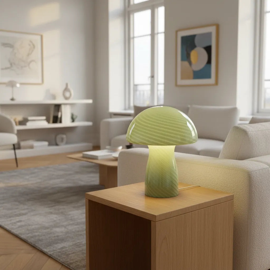 Lampe Champignon Verre