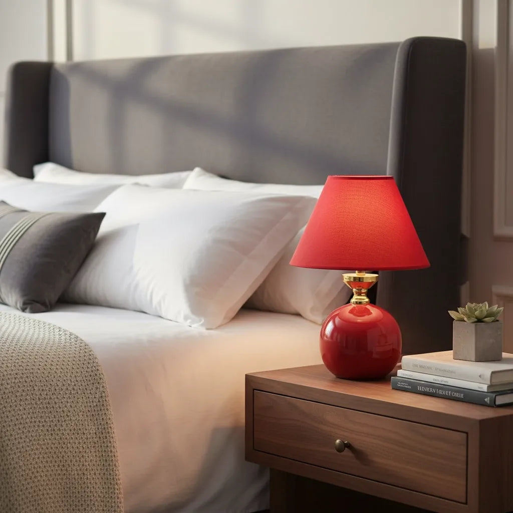 Lampe Chevet Rouge