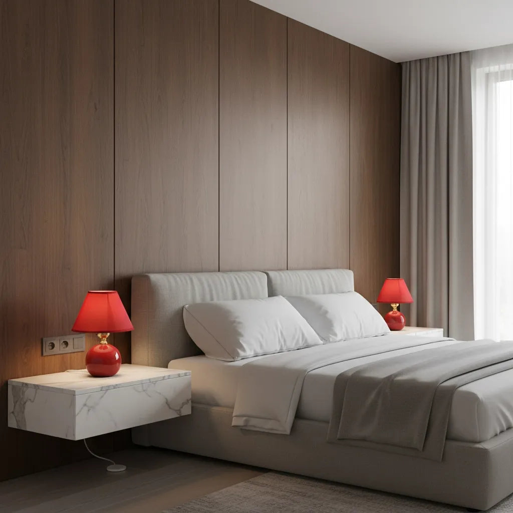 Lampe Chevet Rouge