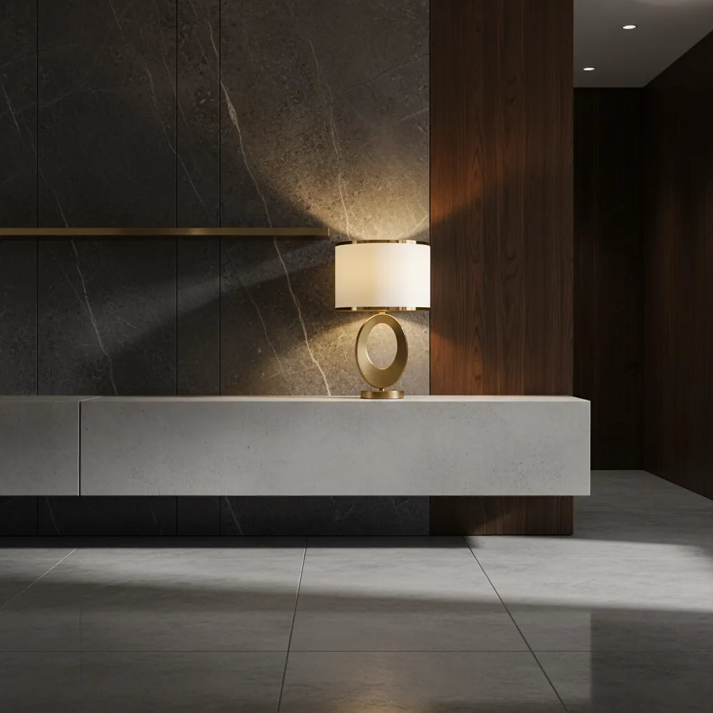 Lampe de Chevet Blanc et Doré