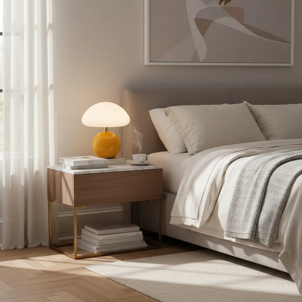 Lampe de Chevet Blanche