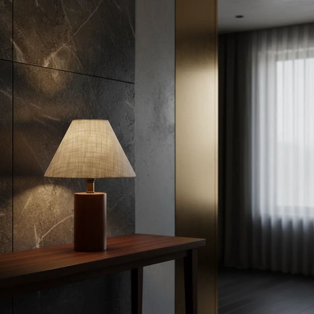 Lampe de Chevet Blanche et Bois