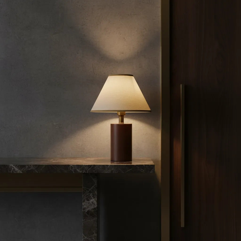 Lampe de Chevet Blanche et Bois