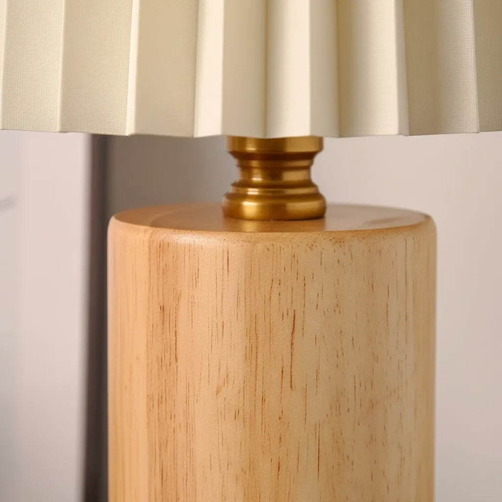Lampe de Chevet Bois et Blanc