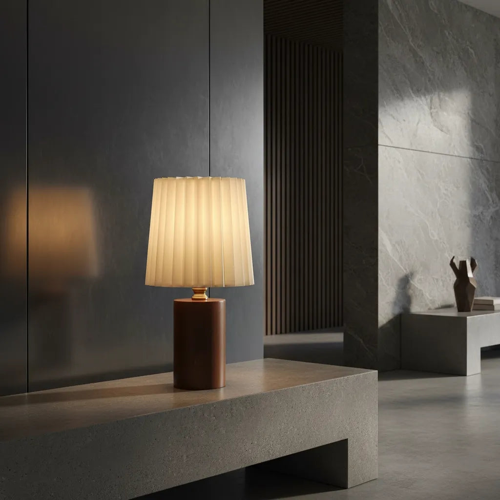 Lampe de Chevet Bois et Blanc