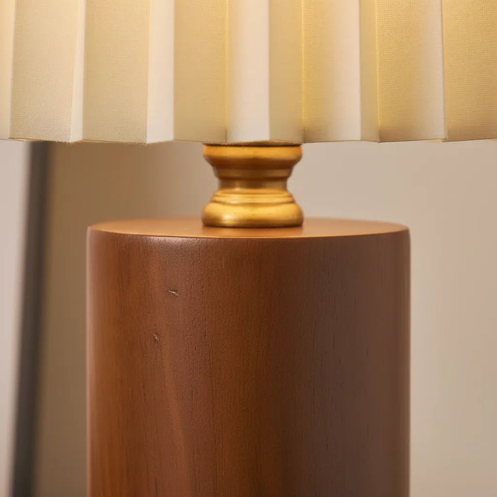 Lampe de Chevet Bois et Blanc