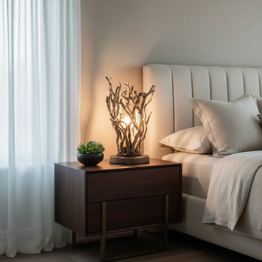 Lampe de Chevet Bois Flotté