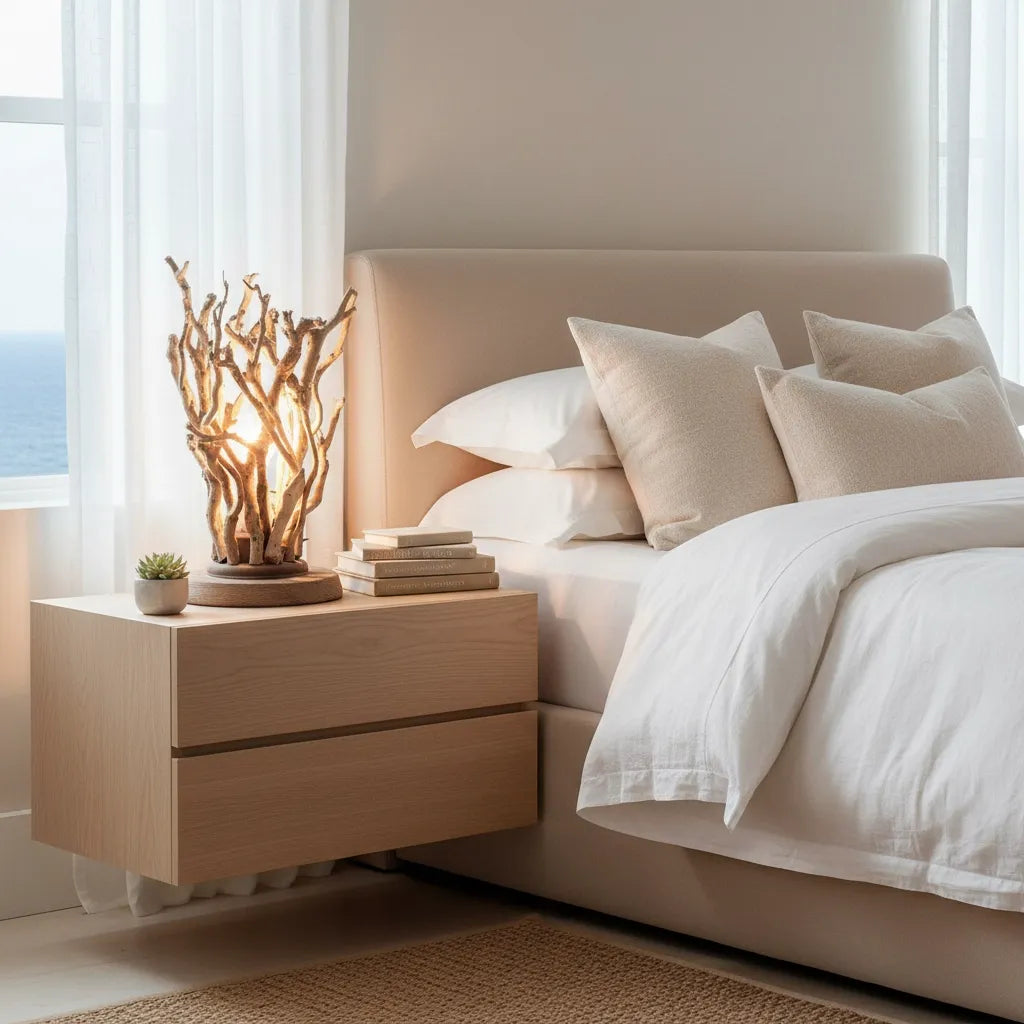 Lampe de Chevet Bois Flotté