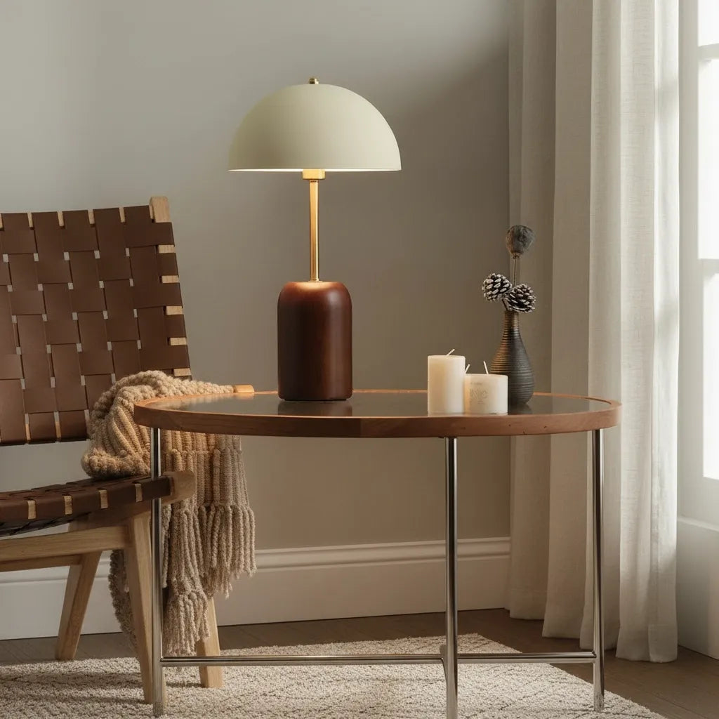 Lampe de Chevet Bois Vintage