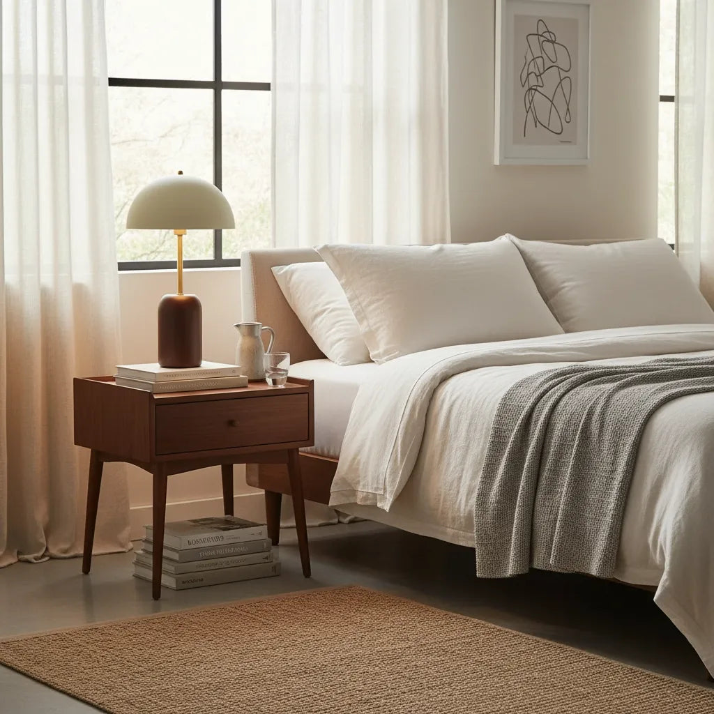 Lampe de Chevet Bois Vintage