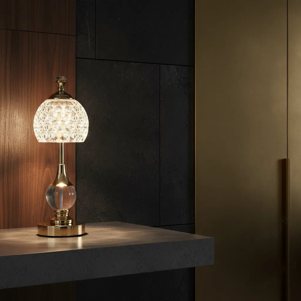 Lampe de Chevet Cristal Sans Fil