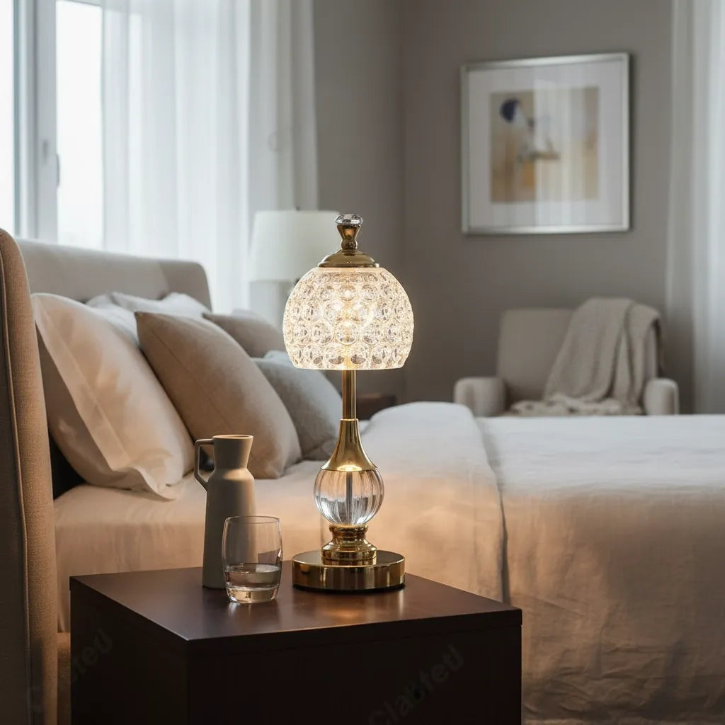 Lampe de Chevet Cristal Sans Fil