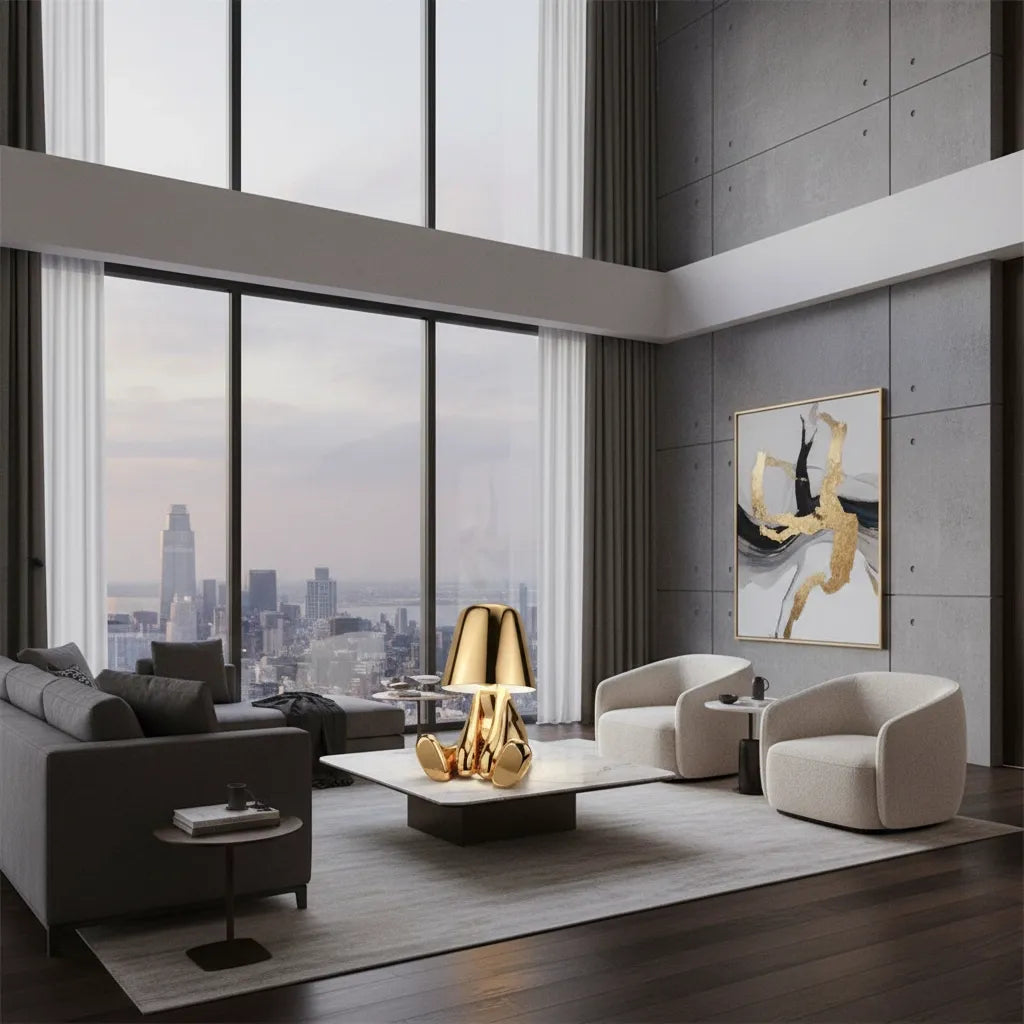 Lampe de Chevet Dorée Originale