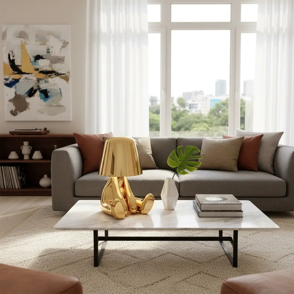 Lampe de Chevet Dorée Originale