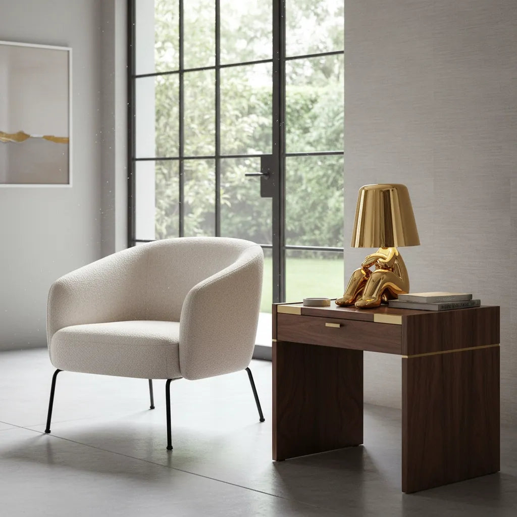 Lampe de Chevet Dorée Originale