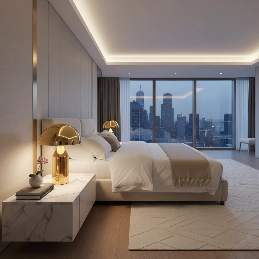 Lampe de Chevet Dorée