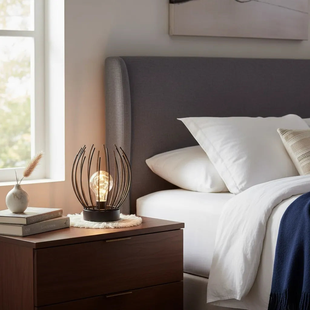 Lampe de Chevet en Métal Noir