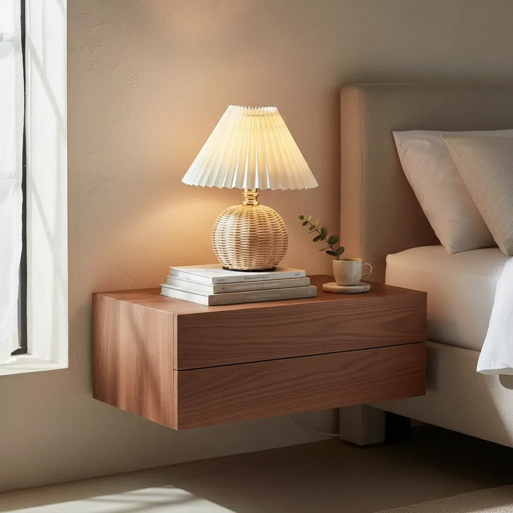 Lampe de Chevet en Osier