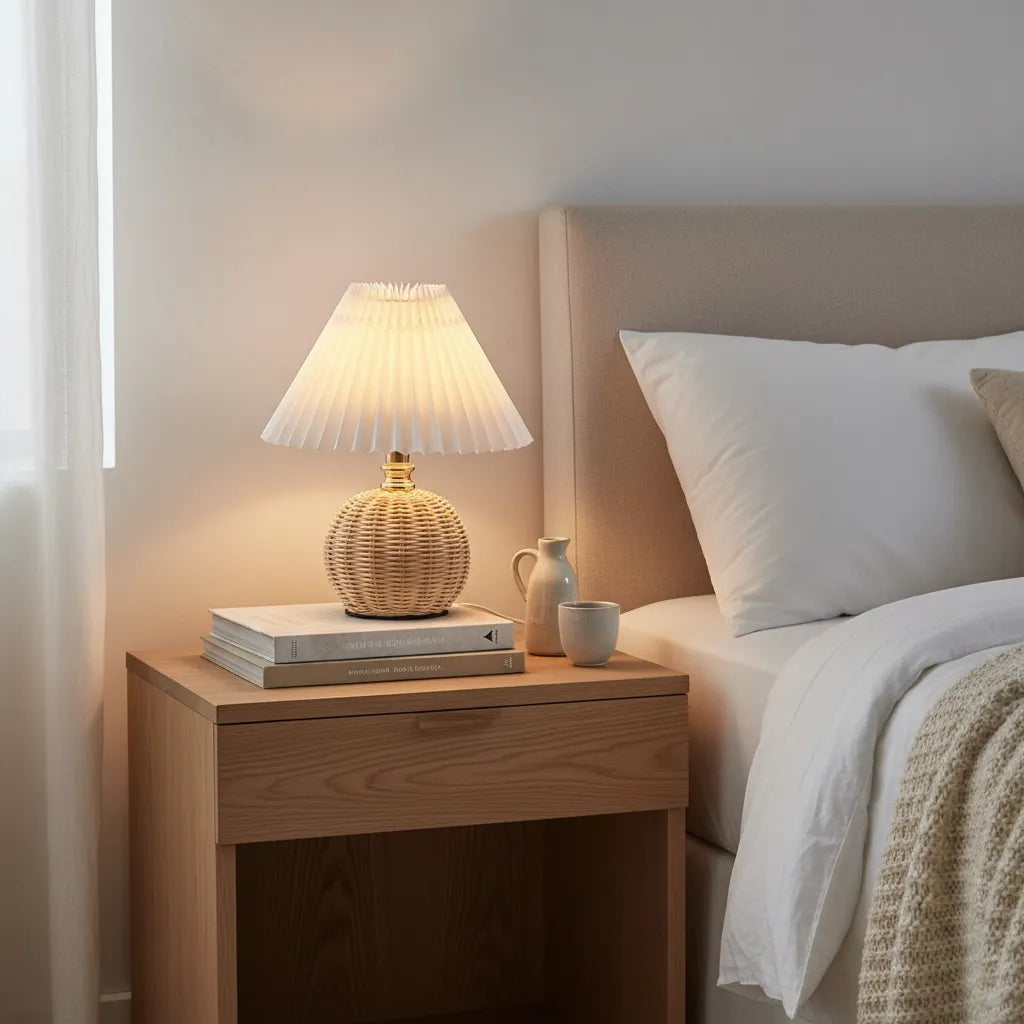 Lampe de Chevet en Osier