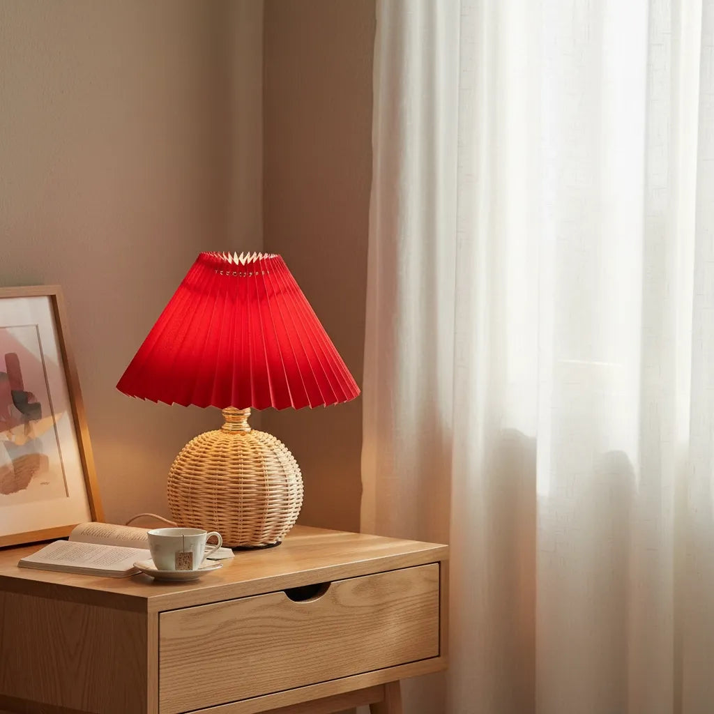 Lampe de Chevet en Osier