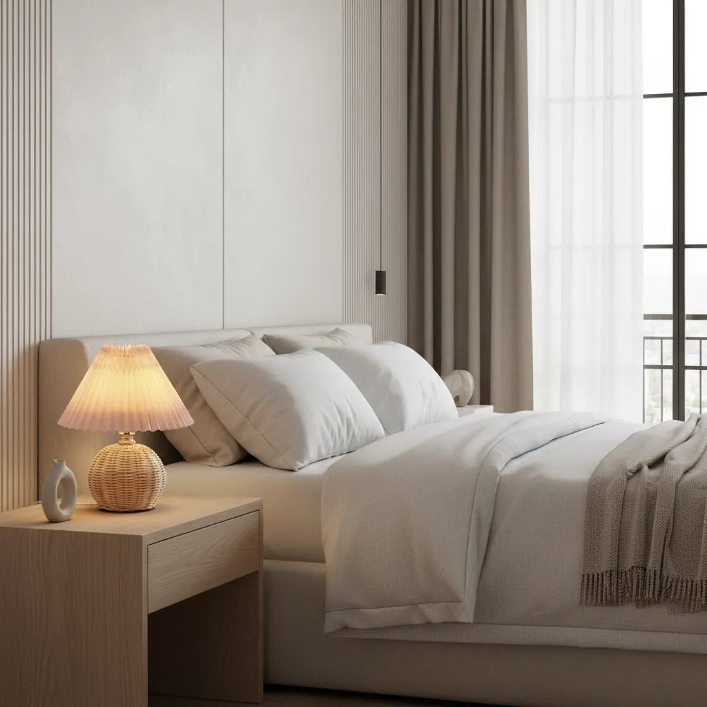 Lampe de Chevet en Osier