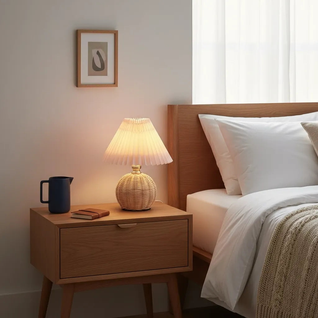 Lampe de Chevet en Osier