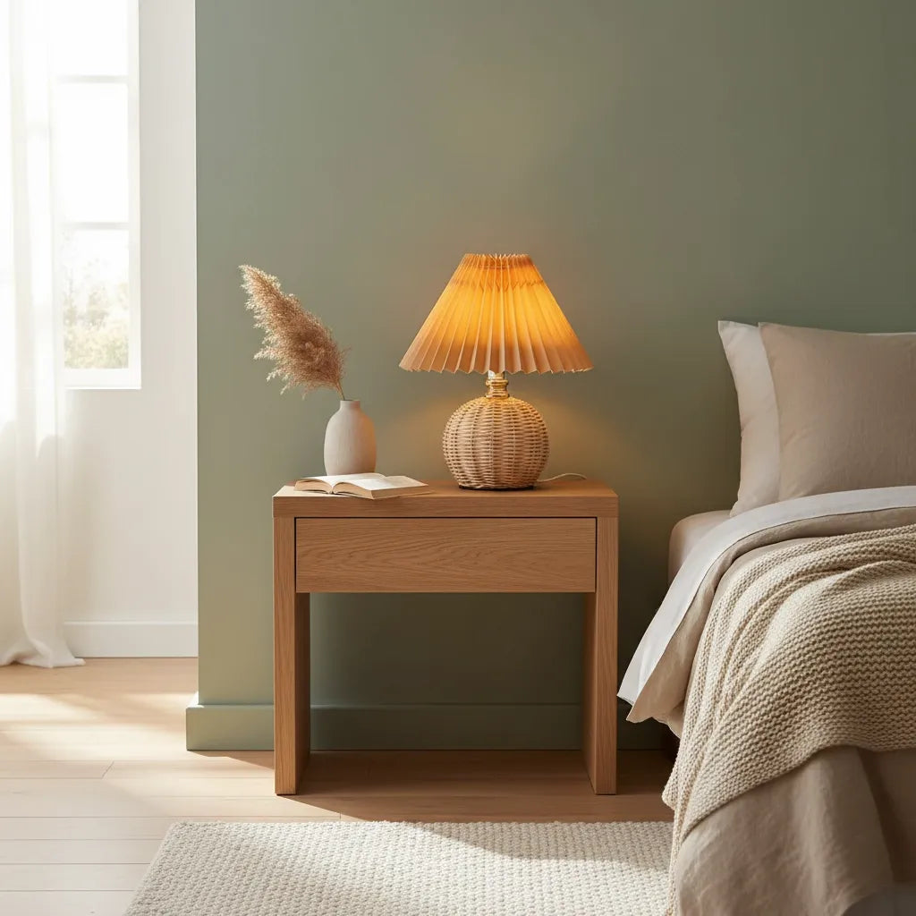 Lampe de Chevet en Osier