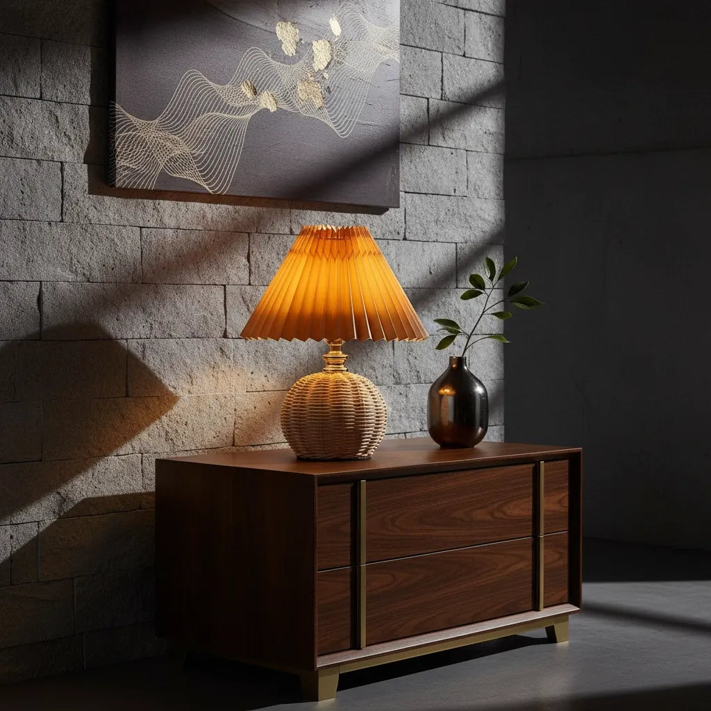 Lampe de Chevet en Osier