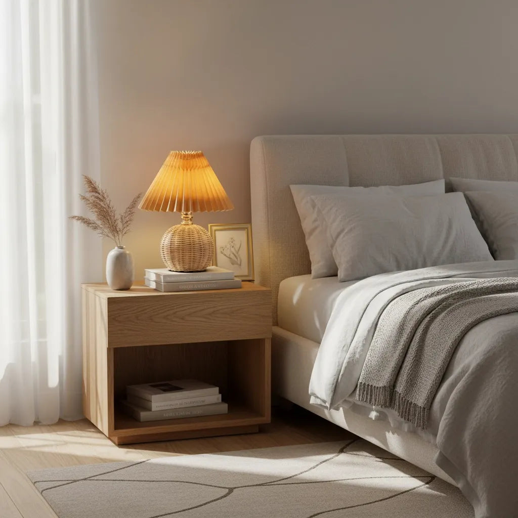 Lampe de Chevet en Osier