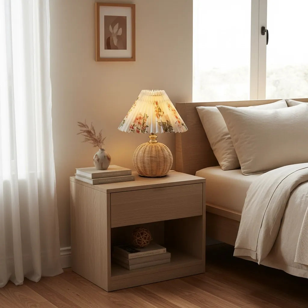 Lampe de Chevet en Osier