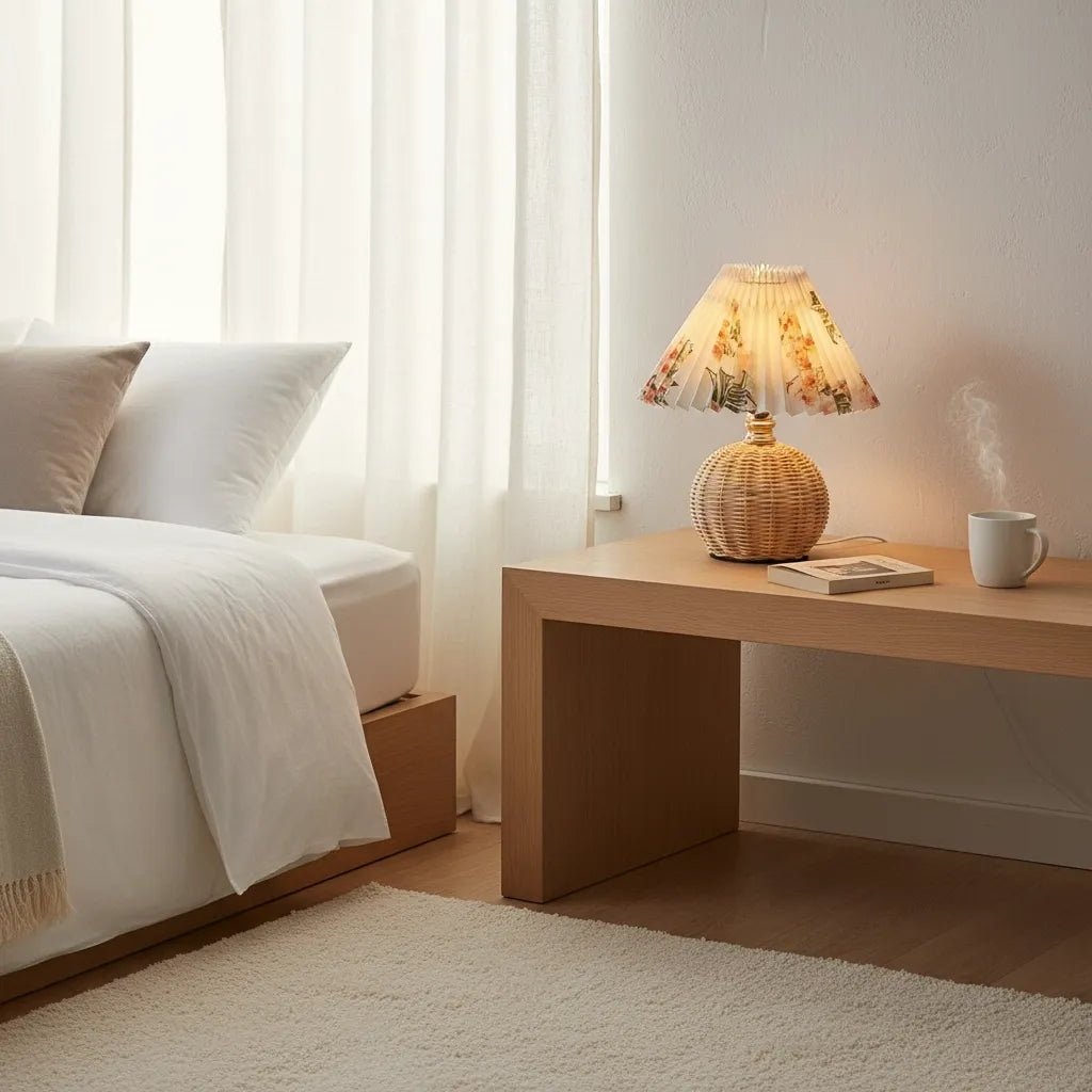 Lampe de Chevet en Osier