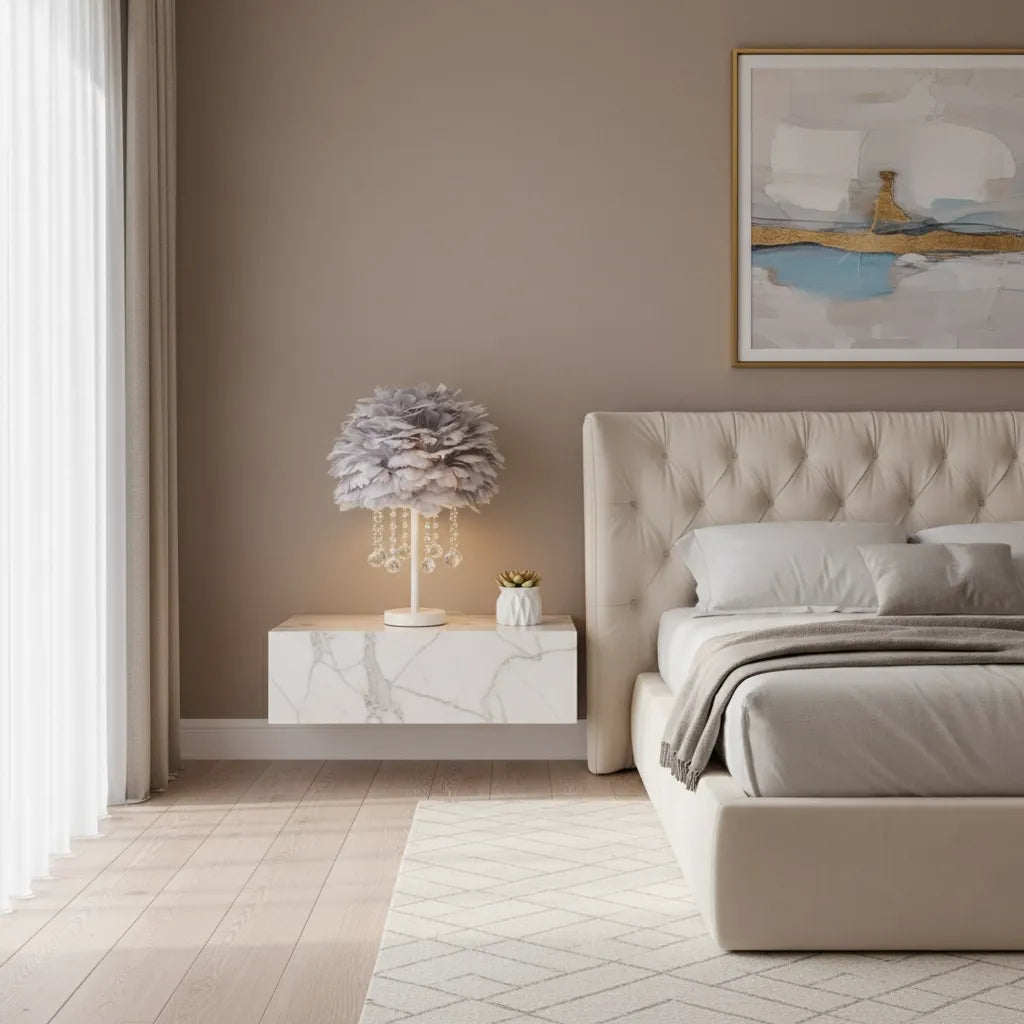 Lampe de Chevet en Plume