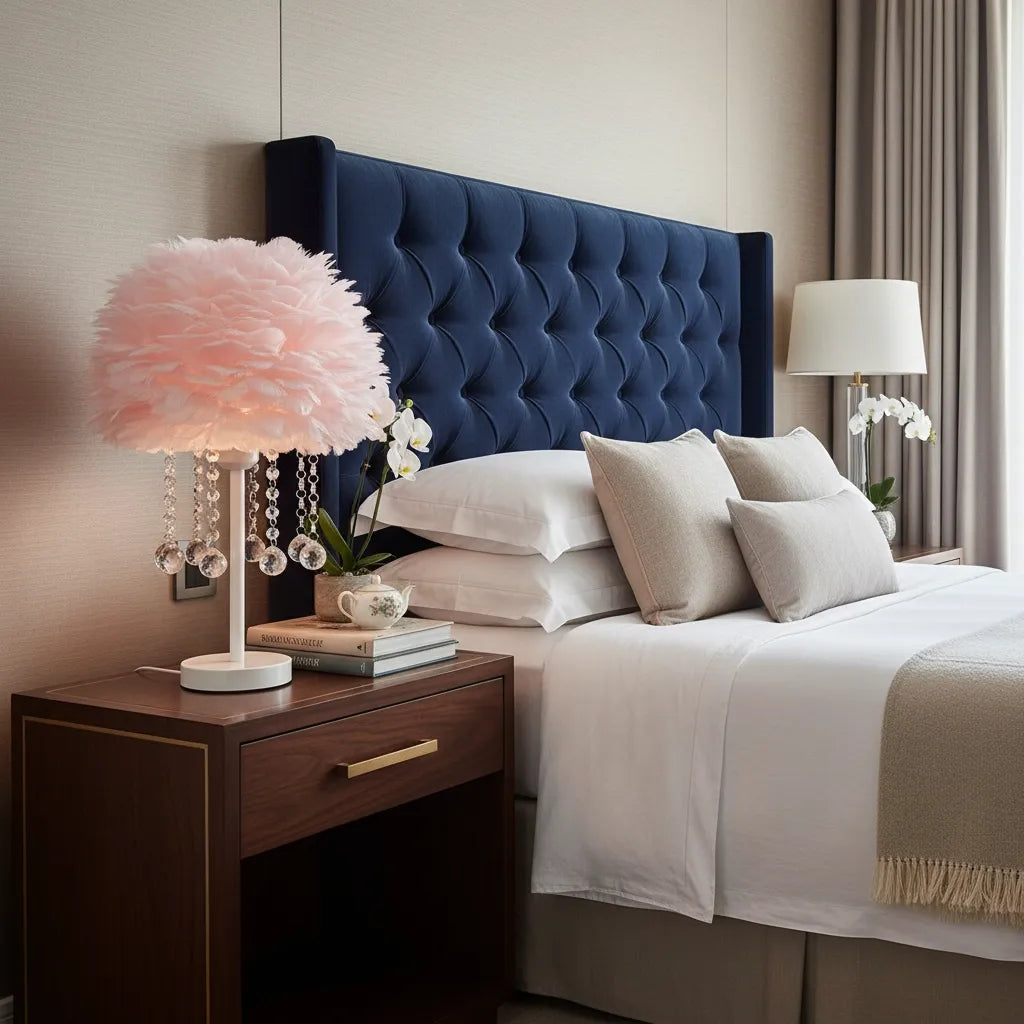 Lampe de Chevet en Plume
