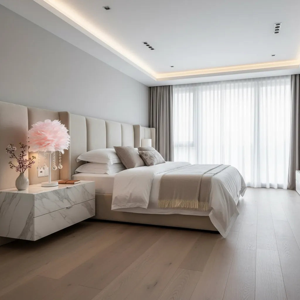 Lampe de Chevet en Plume