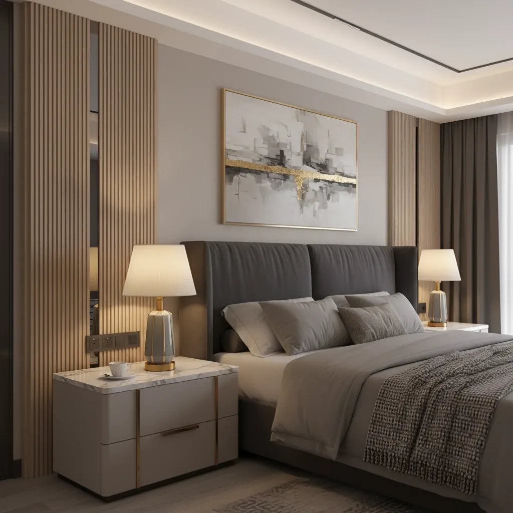 Lampe de Chevet Grise