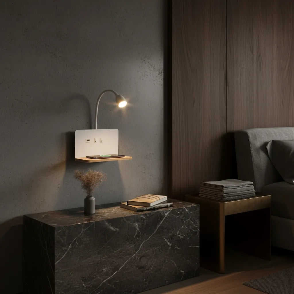 Lampe de Chevet Murale avec Prise