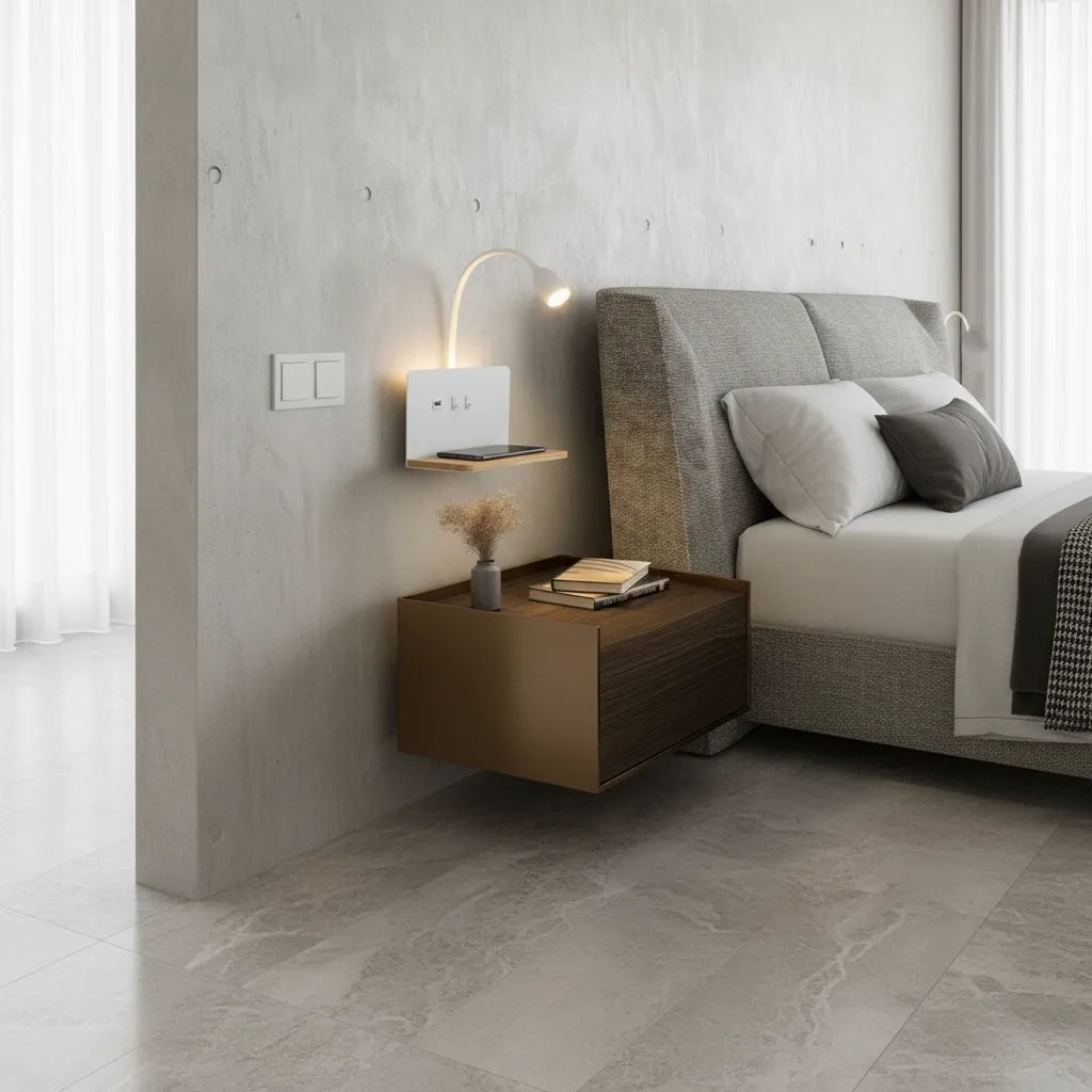 Lampe de Chevet Murale avec Prise