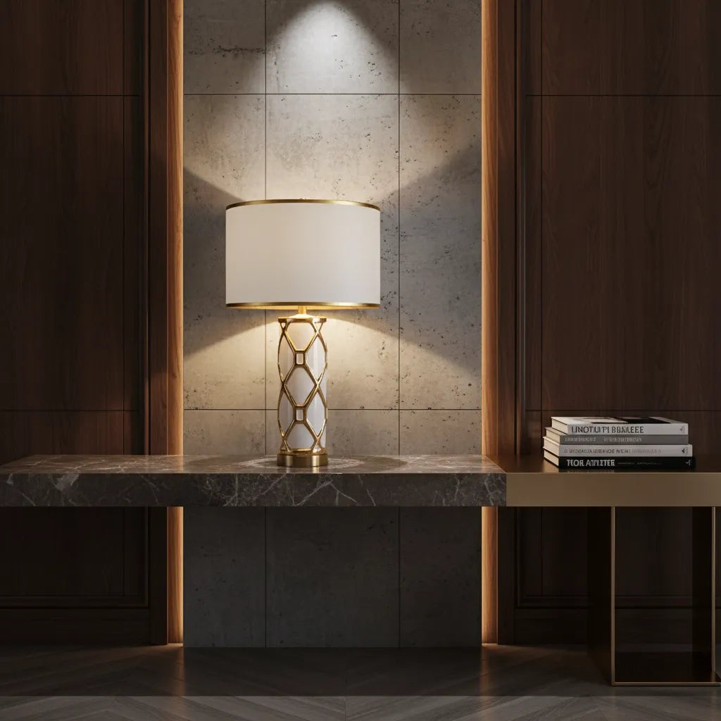 Lampe de Chevet Noir et Or