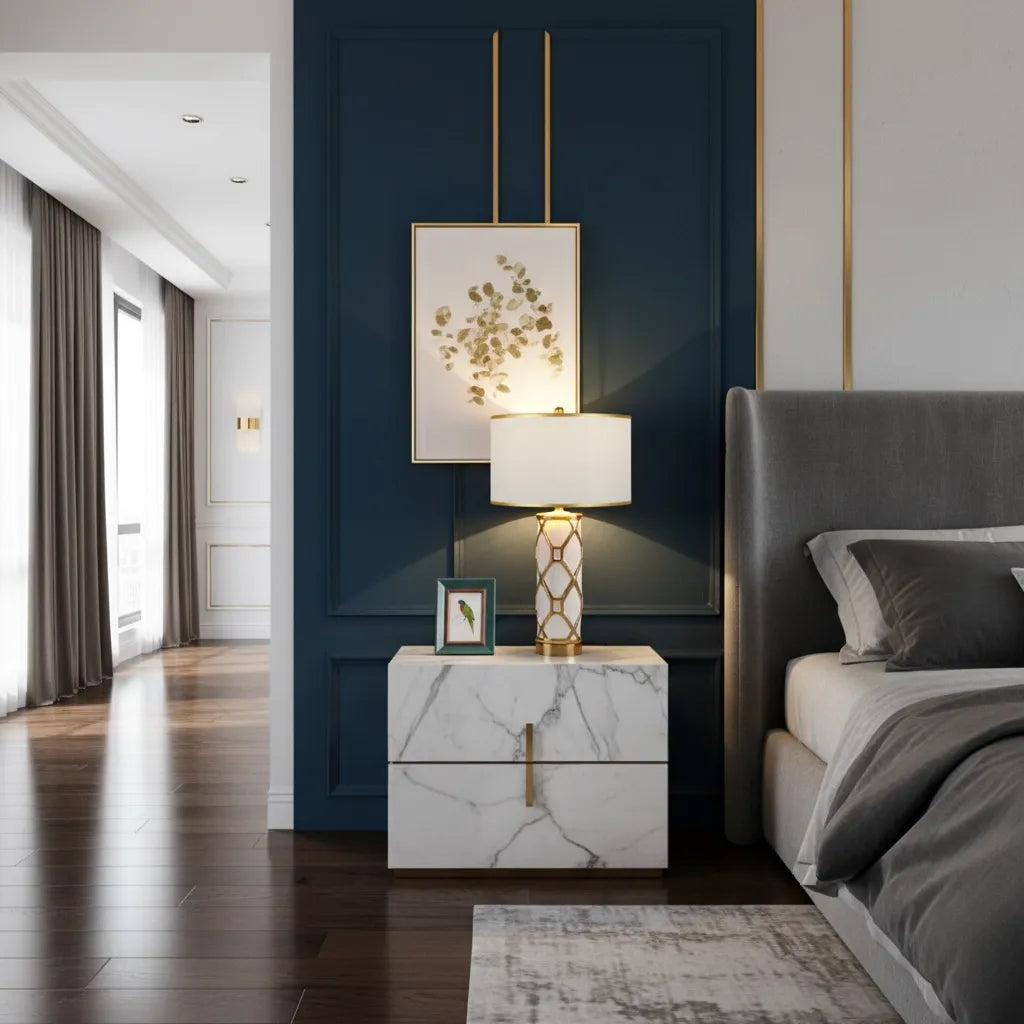 Lampe de Chevet Noir et Or