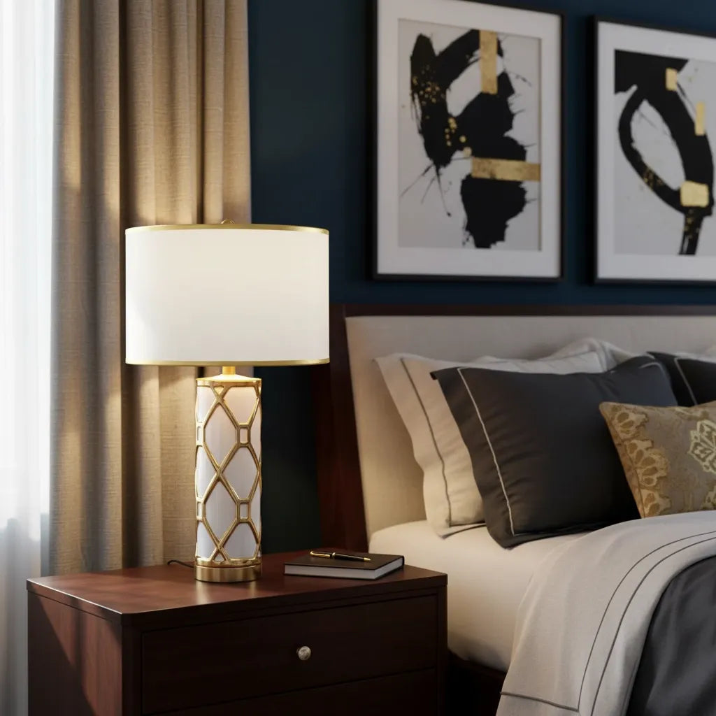 Lampe de Chevet Noir et Or