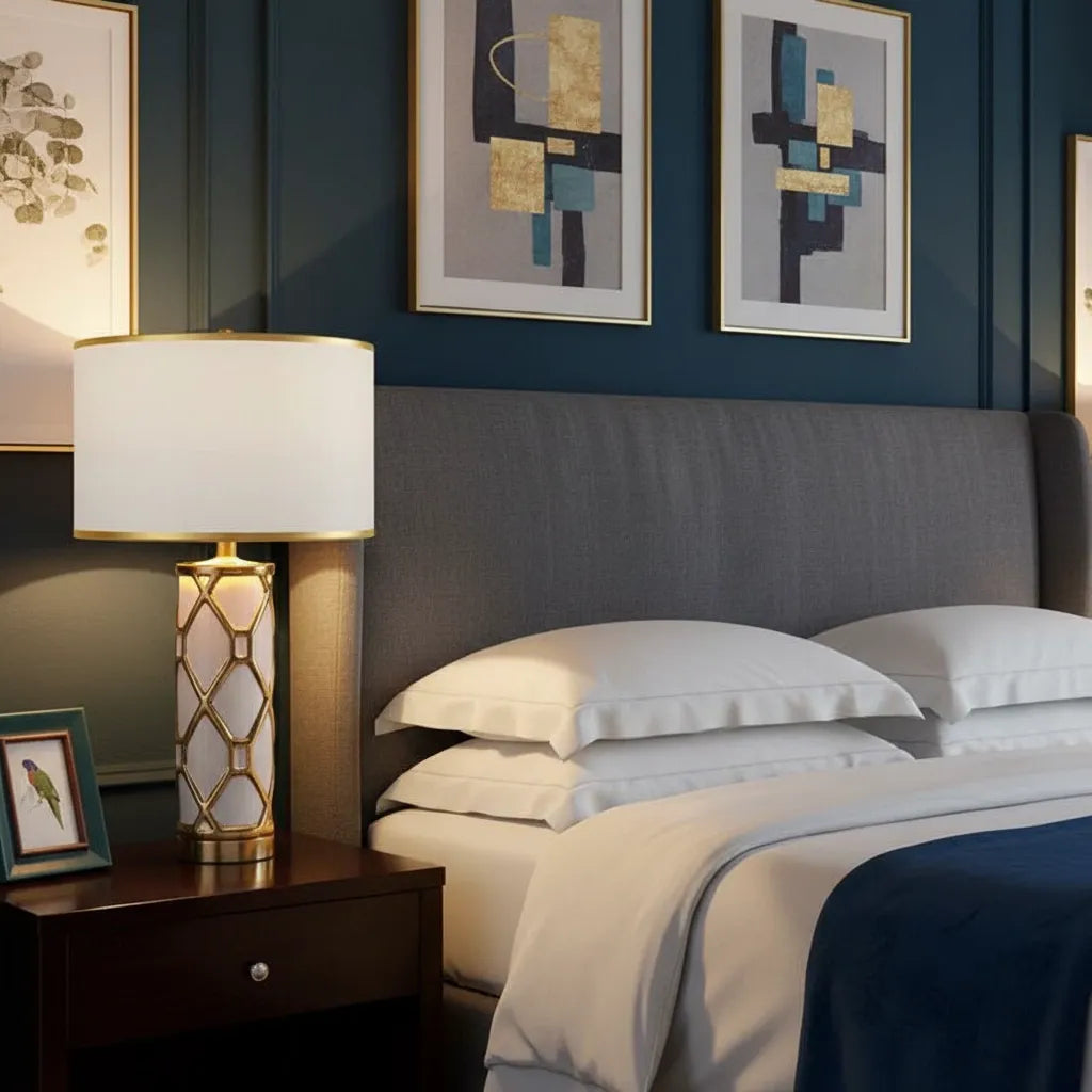 Lampe de Chevet Noir et Or