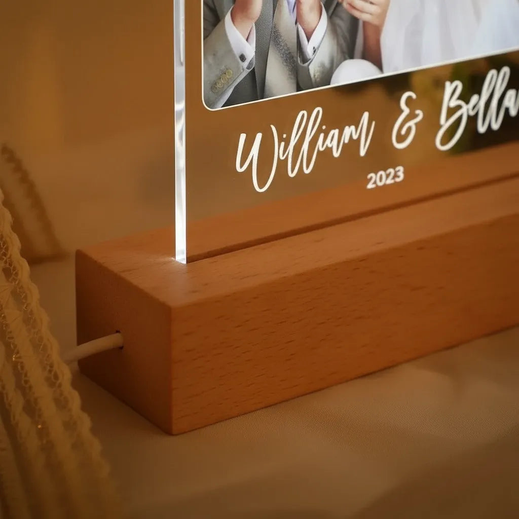 Lampe de Chevet Personnalisée avec Photo